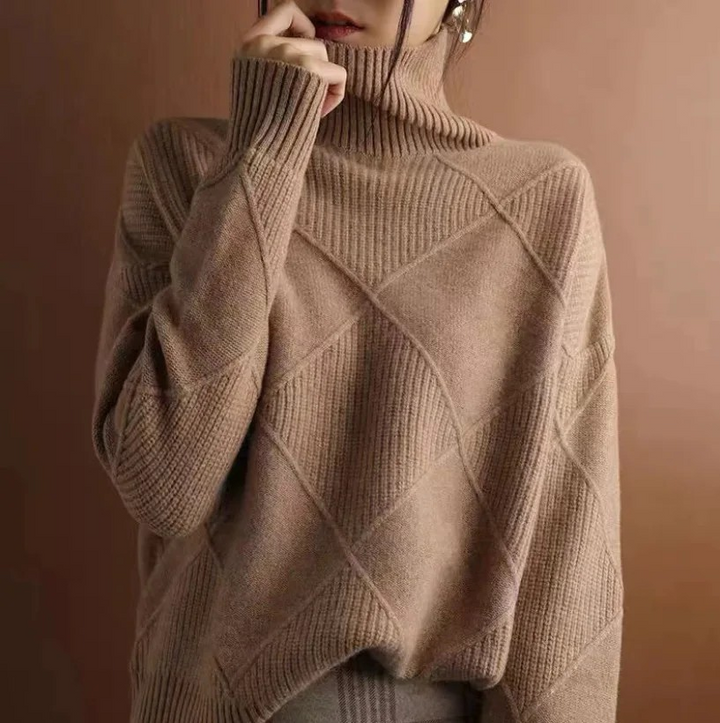 Remmy | Textured Turtleneck Knit Sweater