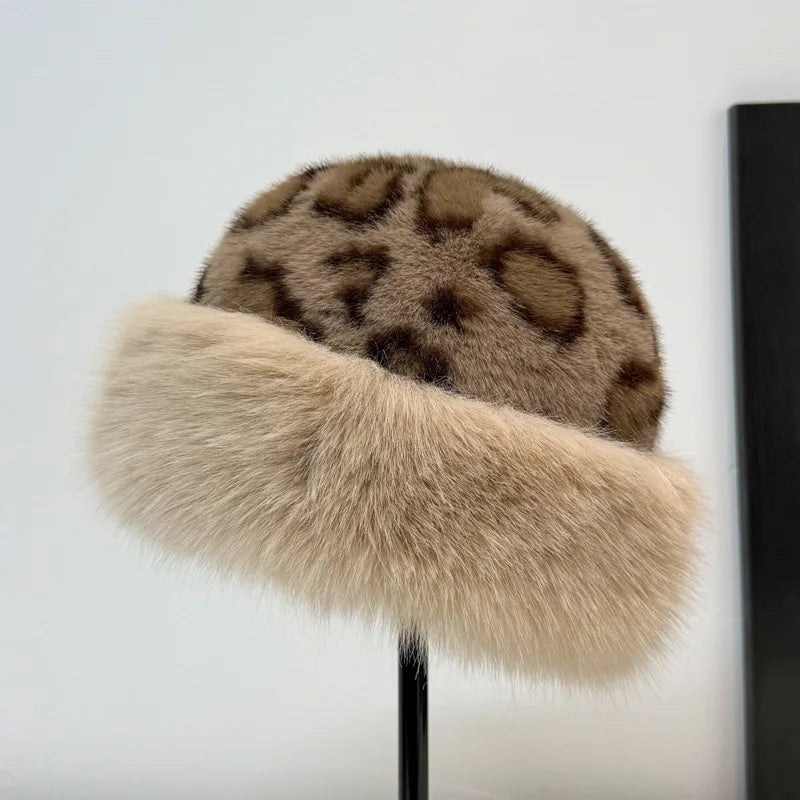Amara™ | Leopard Print Fur Hat